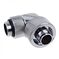 Alphacool Eiszapfen 16/10mm Hardtube Racor de Compresión Giratorio G1/4 Cromo