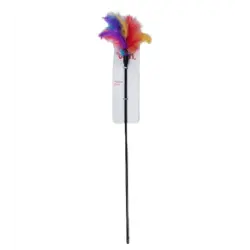 Colti Caña Suave con Plumas y Cascabel  para Gatos, 37 cm