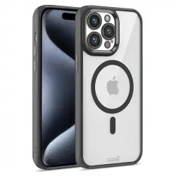 Cool Carcasa Magnética Borde Negro para iPhone 15 Pro