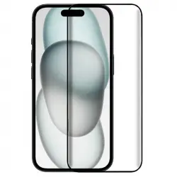 Cool Protector de Pantalla Cristal Templado Full 3D Negro para iPhone 15/ 16