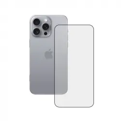 Ksix Protector de Pantalla Vidrio Templado Borde Negro para iPhone 16 Pro Max