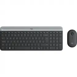 Logitech Slim Wireless Combo MK470 - Ensemble clavier et souris - sans fil - 2.4 GHz - Français - graphite
