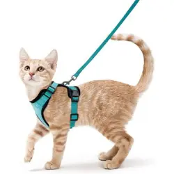 UAMLY Arnés y correa reflectantes para gatos (verde) - Verde XS