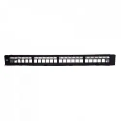 WP Panel de Parcheo Blanco Modular para 24 Módulos de Keystone UTP 1U