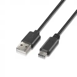 Aisens Cable USB 2.0 Tipo C a USB Tipo A 1m Negro