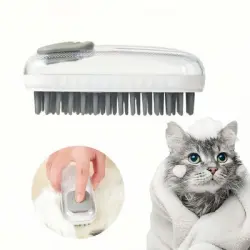 FurryFusion Cepillo de ducha para perros y gatos - Gris