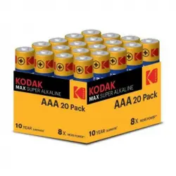 Kodak Max Pack 20 Pilas Alcalinas AAA LR03