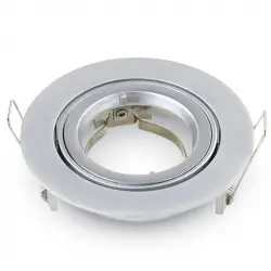 V-Tac Aro Empotrable para Bombillas GU10 95x32mm Cromo