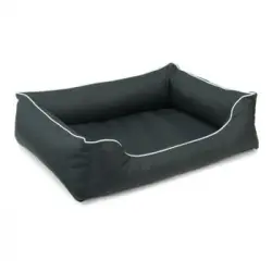 Cama Para Perro Sofá Mestizo Valencia 100x75cm Color Gris Oscuro/blanco
