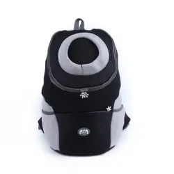 FurryFusion Mochila transportadora de viaje para gatos - negro