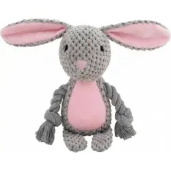HausPets Peluche de perro conejito de Pascua con cuerda rosa - Artículo 1