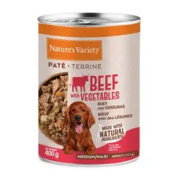 Nature's Variety Paté Buey Lata para perros adultos medium - 400 gr