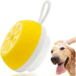 Pawffee Cepillo de silicona suave para el aseo de mascotas - Masaje champú - 1 pieza