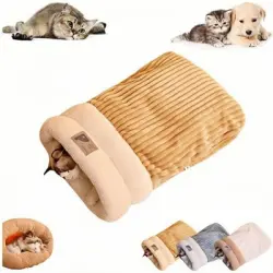 ZooVenture Cama/jaula de felpa con calefacción para gatos - L