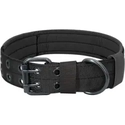 HausPets Collar de entrenamiento para perro XL de nailon negro con parche - Artículo 1