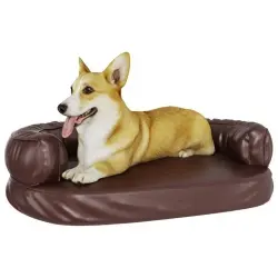 Vidaxl cama rectangular marrón para perros