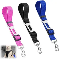 ZooVenture Cinturón de seguridad para perros de 3 piezas, 47-70 cm - Ancho de la cuerda: 2,5 cm. Longitud: ajustable de 47 a 70 cm. 3 piezas.
