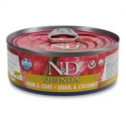 Farmina ND Quinoa Skin Coat Comida Húmeda para Gatos con Codorniz, 24x80gr