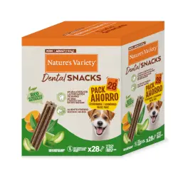 Nature's Variety Mini Adult Dental Snacks para perros - 28 barritas