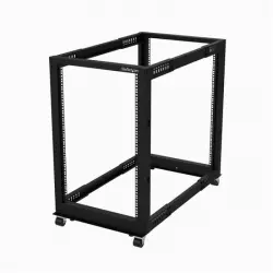StarTech Soporte Marco Abierto 18U 4x Columnas Ajustable de 22 a 40" Negro