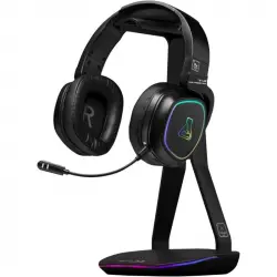 The G-Lab Stand Hydrogen Soporte para Auriculares con HUB USB Negro