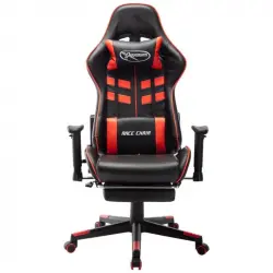 VidaXL Soul Silla Gaming con Reposapiés Negro/Rojo
