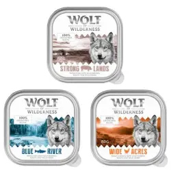 Wolf of Wilderness Adult 6 x 150 g en minitarrinas - Pack mixto: pollo, pescado, cerdo