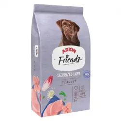 Arion Friends Sterilized Light Pienso para Perros Esterilizados con Cerdo, 3 Kg