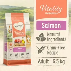 Feringa Vitality Hairball Care con salmón - 6,5 kg