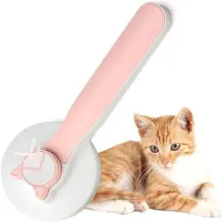 HausPets Cepillo autolimpiante para gatos rosas con pelo corto y largo - Artículo 1
