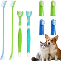 HausPets Juego de 8 cepillos de dientes para perros y gatos - Artículo 1