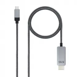 Nanocable Cable Conversor USB Tipo-C a HDMI Macho/Macho 1.8m Negro
