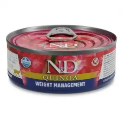 Farmina ND Quinoa Weight Management Comida Húmeda para Gatos con Cordero, 24x80gr