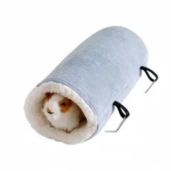 FurryFusion Nido de peluche colgante para animales pequeños - Azul