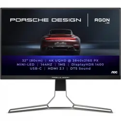 AOC Porsche Design AGON PRO PD32M 31.5" Mini LED IPS UltraHD 4K 144Hz USB-C