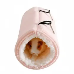 FurryFusion Nido de peluche colgante para animales pequeños - Rosa
