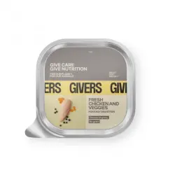 Givers Comida Húmeda Natural Para Perros con Pollo y Vegetales, 1 x 150 gr