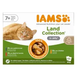 IAMS Advanced Nutrition Senior 7+ Land Collection en gelatina - 12 x 85 g (3 variedades)