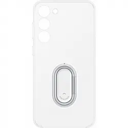 Samsung Clear Gadget Case Funda de Silicona con Anillo Transparente para Galaxy S23 Plus
