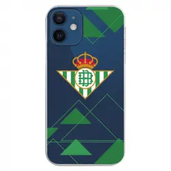 Funda Licencia Oficial Real Betis Balompié Escudo Fondo Transparente para iPhone 12 Mini