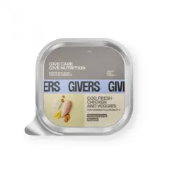 Givers Comida Húmeda Natural Para Perros con Bacalao, Pollo y Vegetales, 1 x 150 gr