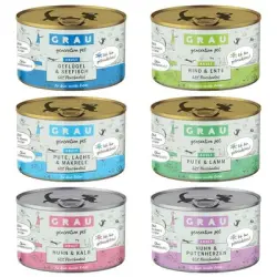 GRAU Gourmet sin cereales 6 x 200 g - Pack mixto (6 variedades)