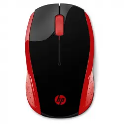 HP 200 Ratón Óptico Inalámbrico 1000 DPI Rojo Imperial