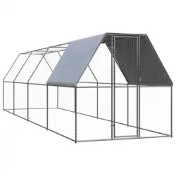Jaula Gallinero De Acero Galvanizado 2x8x2 M