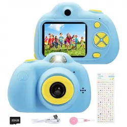 Kinsi Mini Kids Cámara Infantil 2.0" 24MP Azul