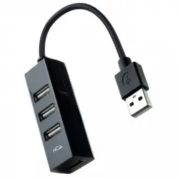 Nanocable 10.16.4404 Hub 4x USB 2.0 Negro