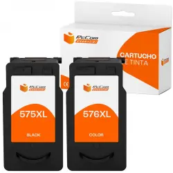 Pccom Essential Canon Pg575xl/cl576xl Cartucho Tinta Compatible Negro Pack 2