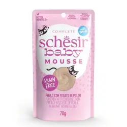 Schesir Baby Mousse 12 x 70 g - Pollo con hígado de pollo