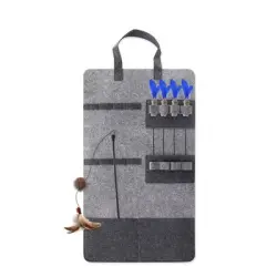 UAMLY Bolsa de almacenamiento colgante para juguetes de gato - gris