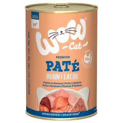 WOW Cat Adult 6 x 400 g - Pollo y salmón